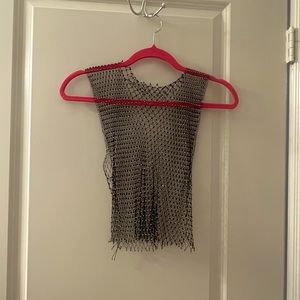 Black rhinestone top